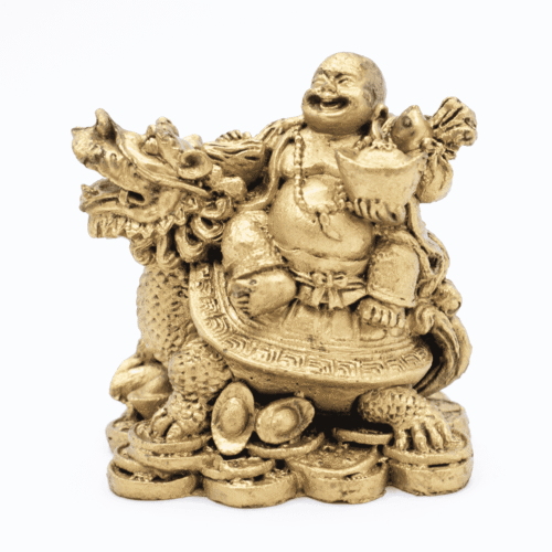 Buddha na dračí želvě - soška Feng shui B8