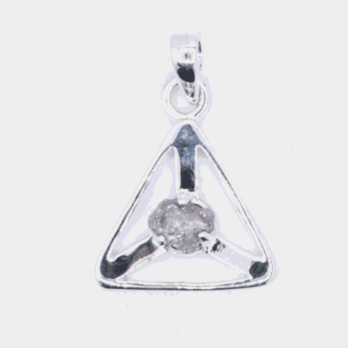 Diamant - surový kámen - stříbrný přívěsek DI15
