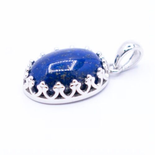 Lapis Lazuli - kabachon - stříbrný přívěsek