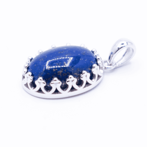 Lapis Lazuli - kabachon - stříbrný přívěsek