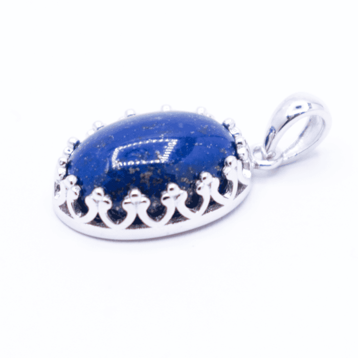 Lapis Lazuli - kabachon - stříbrný přívěsek