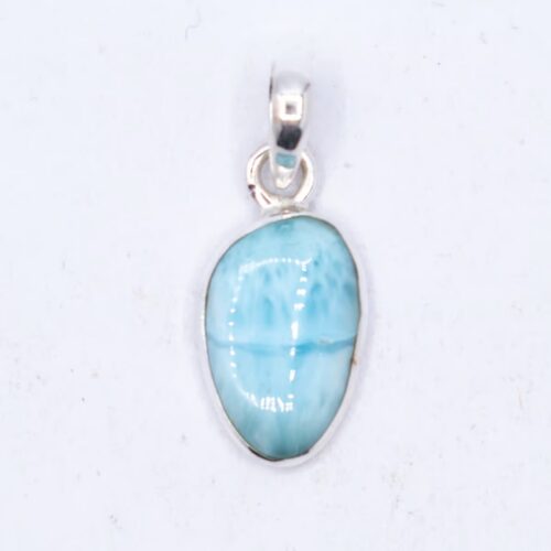 Larimar - tromlovaný kámen - stříbrný přívěsek LR188