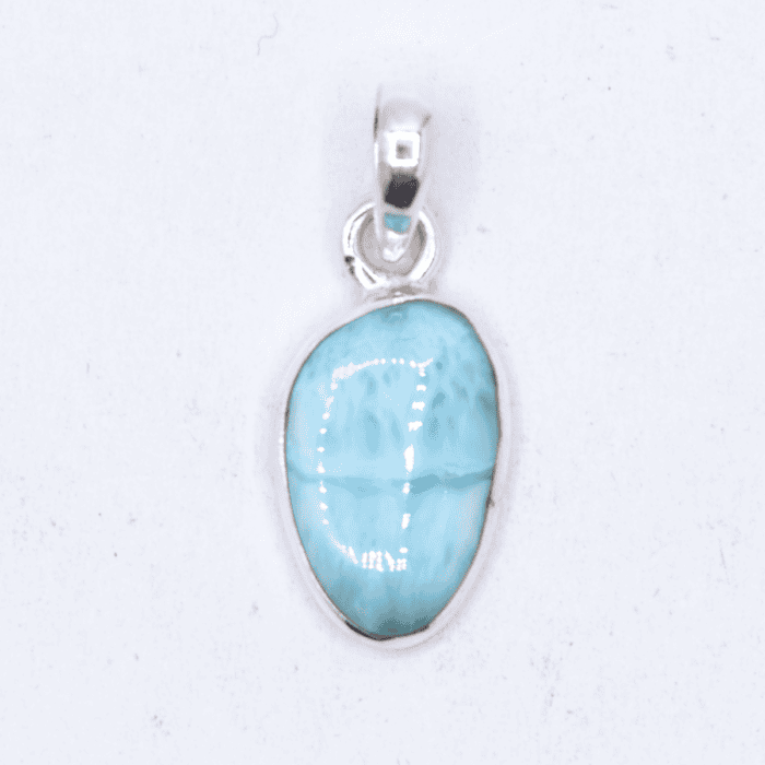 Larimar - tromlovaný kámen - stříbrný přívěsek LR188