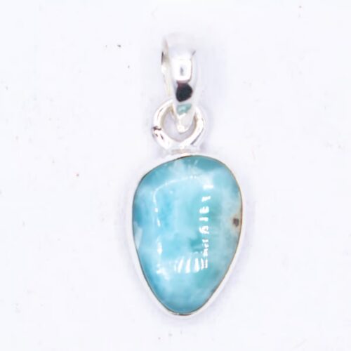 Larimar - tromlovaný kámen - stříbrný přívěsek LR193
