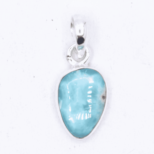 Larimar - tromlovaný kámen - stříbrný přívěsek LR193