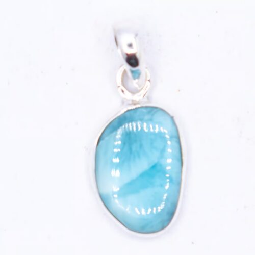 Larimar - tromlovaný kámen - stříbrný přívěsek LR196