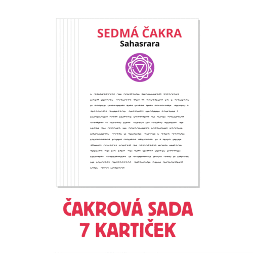 7 čakrových kartiček - Sada