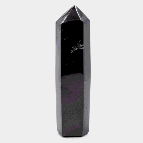 Turmalín černý (skoryl) - obelisk - tromlovaný kámen SV7