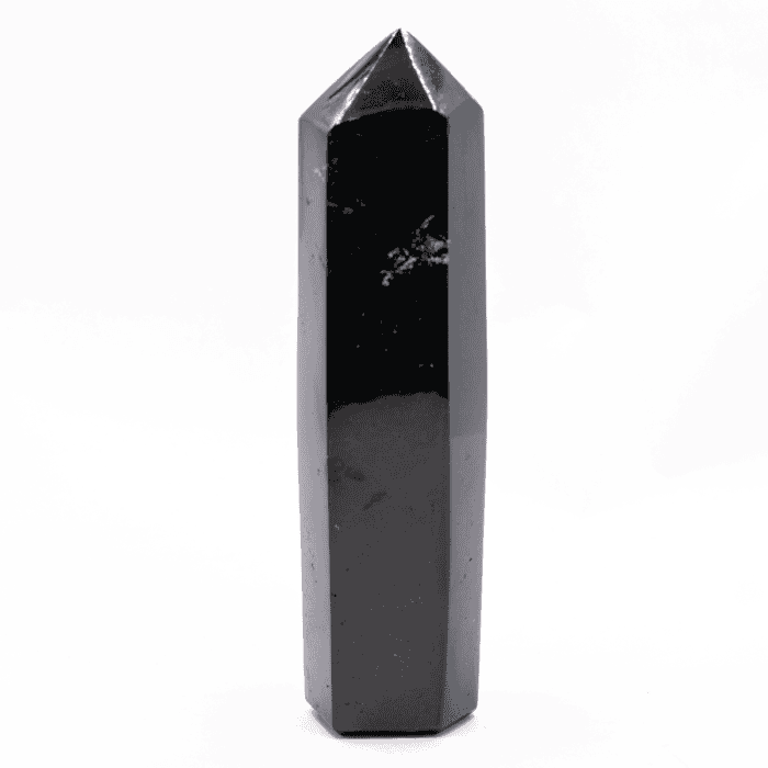 Turmalín černý (skoryl) - obelisk - tromlovaný kámen SV7