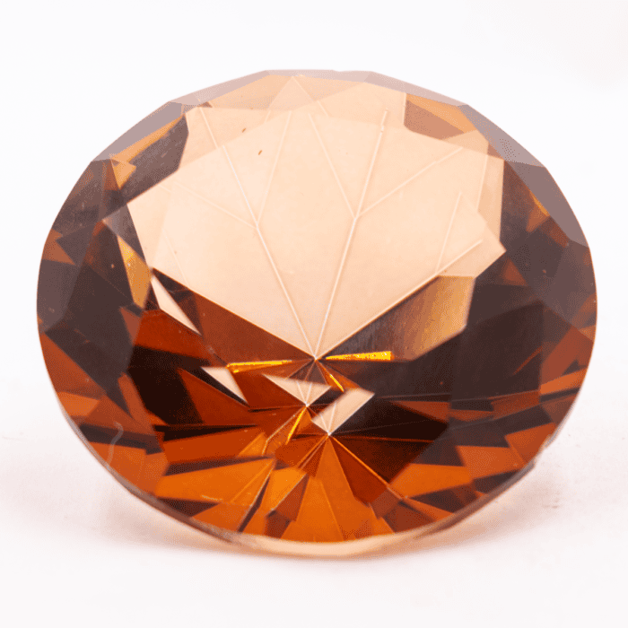 Diamant z křišťálového skla - feng shui - jantarový - VADA VAD399