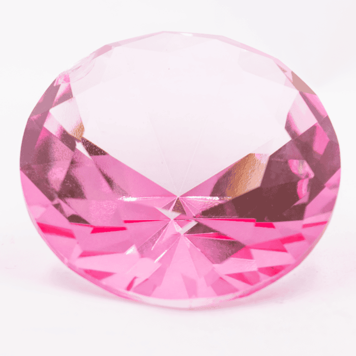 Diamant z křišťálového skla - feng shui - růžový – VADA VAD403