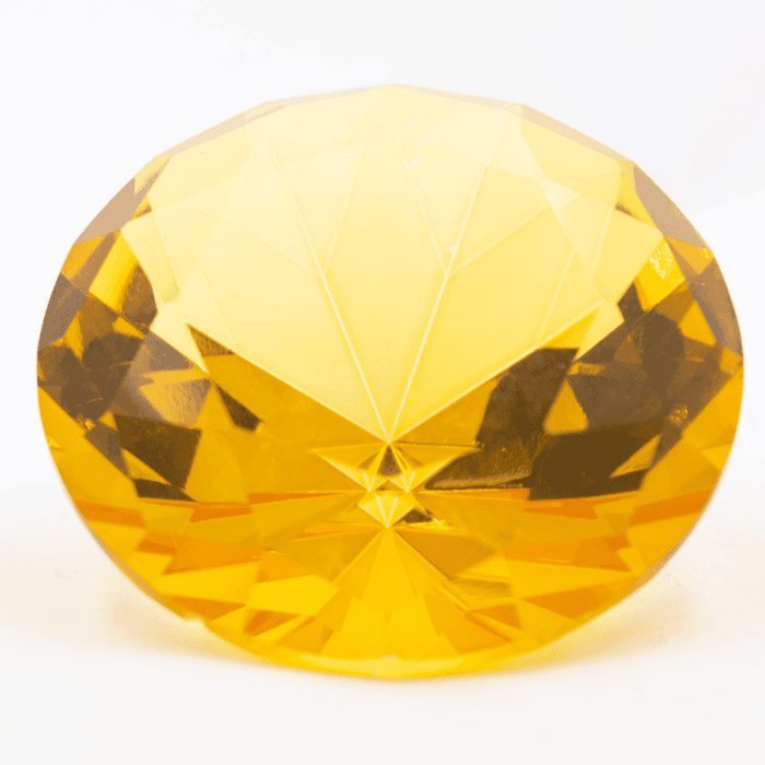 Diamant z křišťálového skla - feng shui - žlutý – VADA VAD402