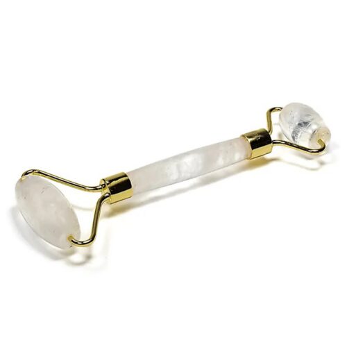 Křišťál - Masážní váleček na obličej (Face roller) - zlatá barva