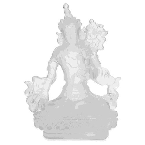 Bílá Tara - žensky Buddha - skleněná soška Feng shui