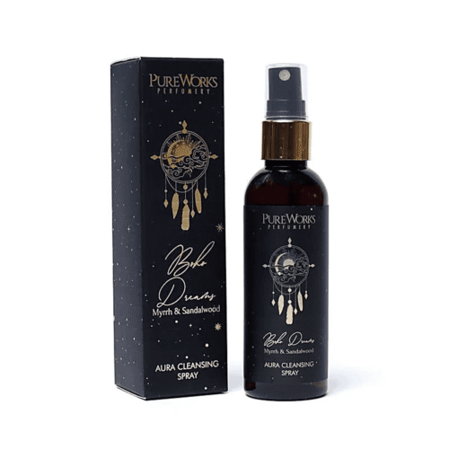 Boho Dreams - myrha a santalové dřevo - vonný sprej Pure works