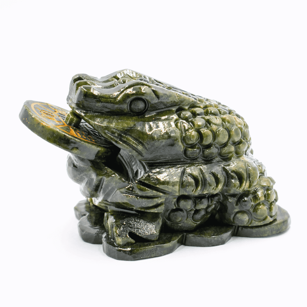 Třínohá žába - nefritová soška - feng shui malá