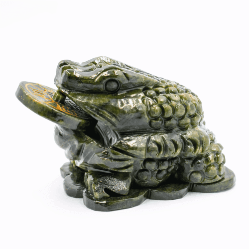 Třínohá žába - nefritová soška - feng shui malá