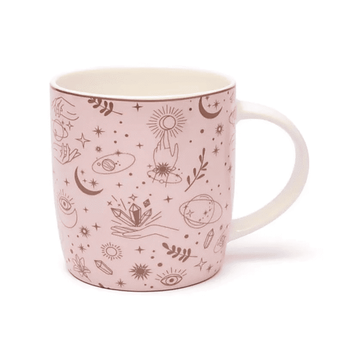Mystické symboly - porcelánový hrnek se sítkem