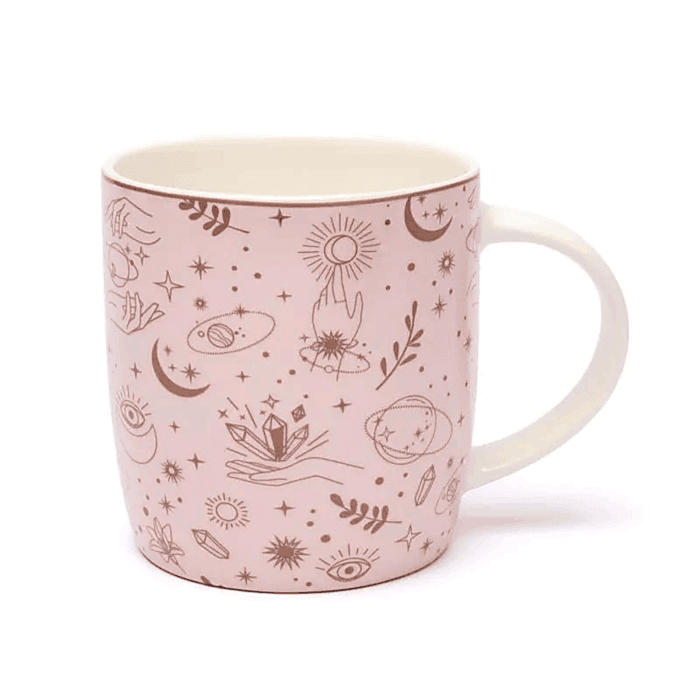 Mystické symboly - porcelánový hrnek se sítkem