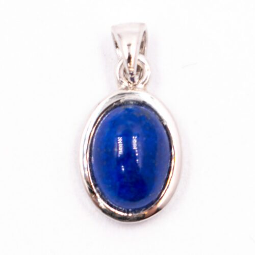 Lapis Lazuli - kabachon - stříbrný přívěsek - ovál