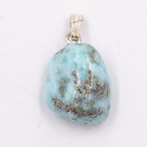 Larimar - tromlovaný kámen - stříbrný přívěsek LR198