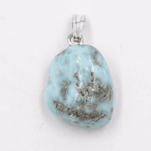 Larimar - tromlovaný kámen - stříbrný přívěsek LR198