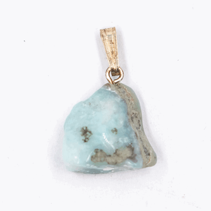 Larimar - tromlovaný kámen - stříbrný přívěsek LR199