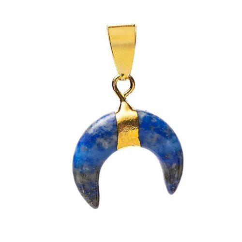 Lapis Lazuli - měsíc - tromlovaný kámen - přívěsek