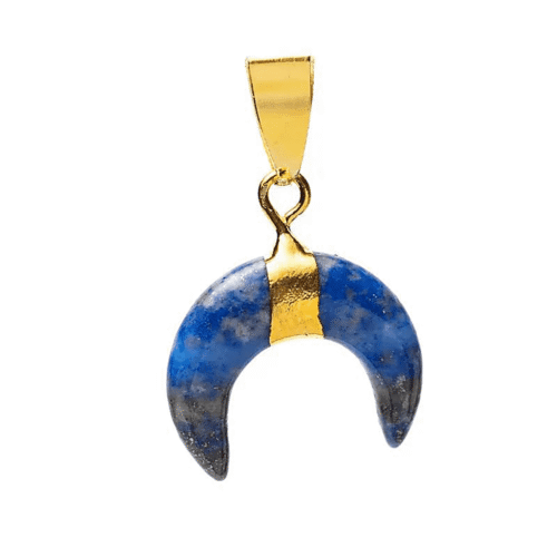 Lapis Lazuli - měsíc - tromlovaný kámen - přívěsek