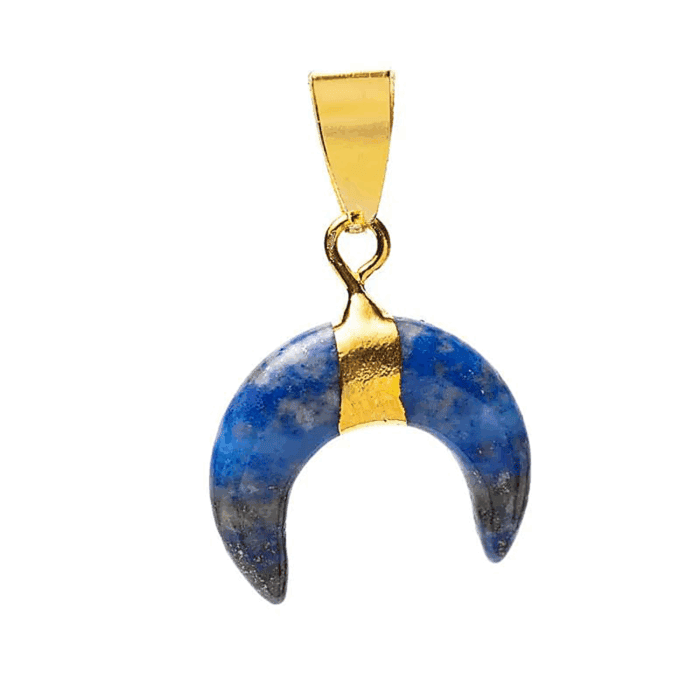 Lapis Lazuli - měsíc - tromlovaný kámen - přívěsek