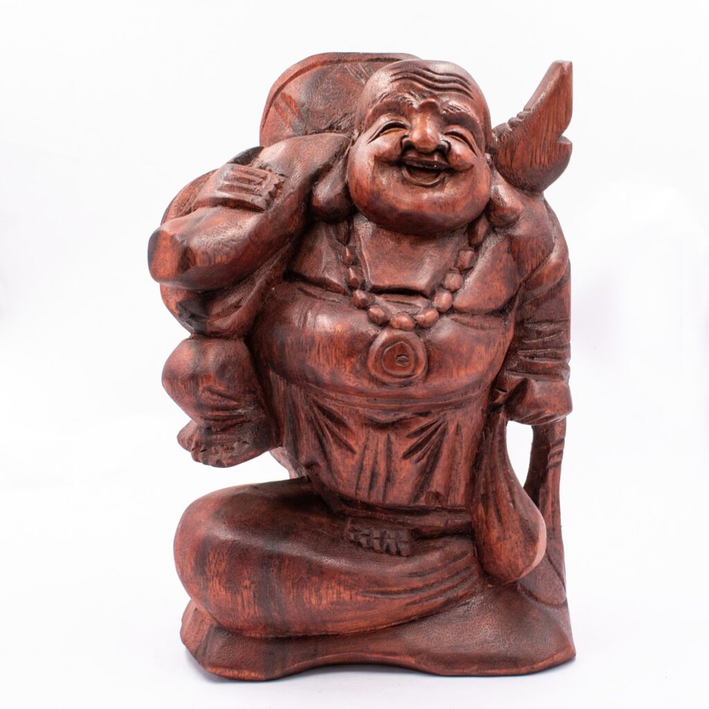 Buddha - dřevěná socha Feng shui BH3