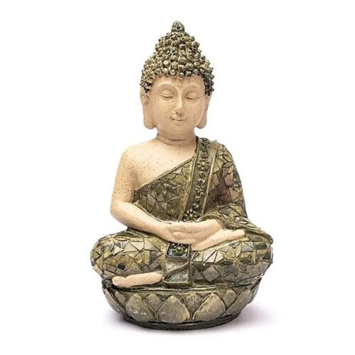 Buddha - soška Feng shui - zelená mozaika