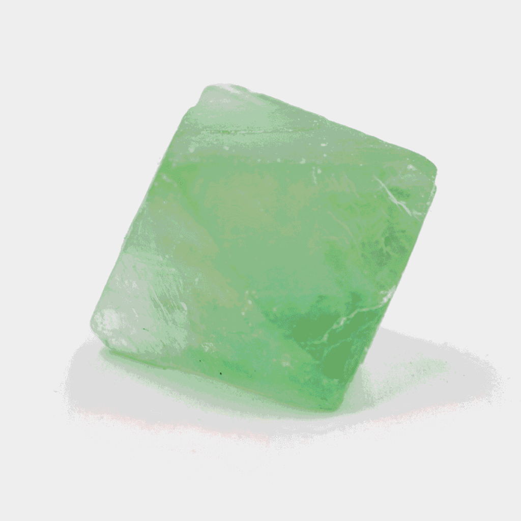 Fluorit - kvádr - surový kámen - zelený