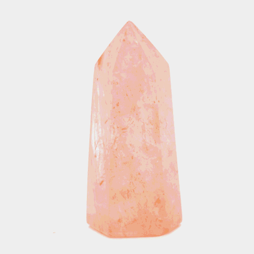 Křišťál s hematitem - obelisk - tromlovaný kámen KSH14