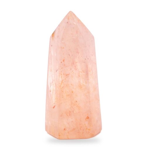 Křišťál s hematitem - obelisk - tromlovaný kámen KSH14