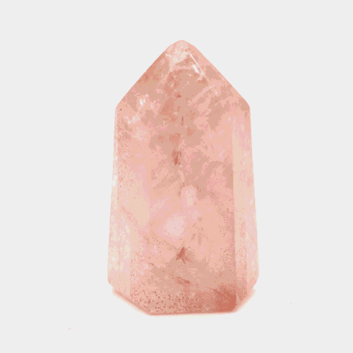 Křišťál s hematitem - obelisk - tromlovaný kámen KSH15