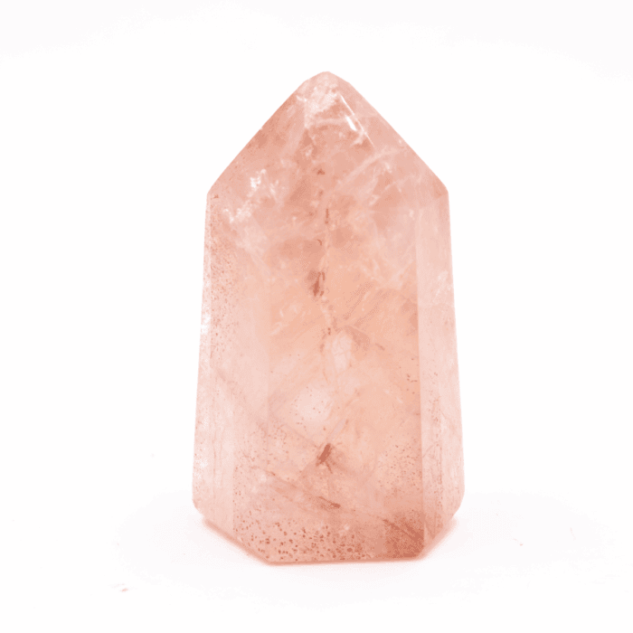 Křišťál s hematitem - obelisk - tromlovaný kámen KSH15