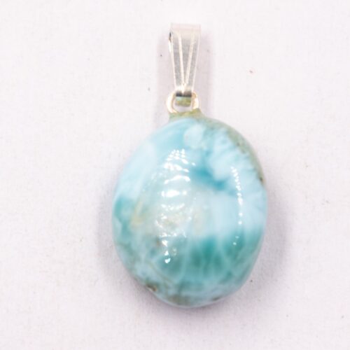 Larimar - tromlovaný kámen - stříbrný přívěsek LR203