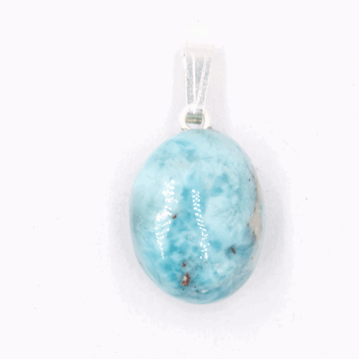 Larimar - tromlovaný kámen - stříbrný přívěsek LR204
