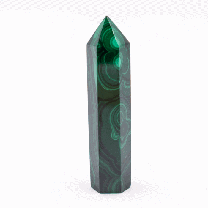 Malachit - obelisk - tromlovaný kámen M259