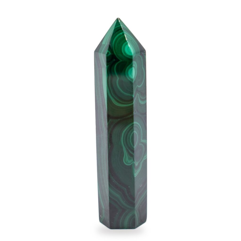 Malachit - obelisk - tromlovaný kámen M259