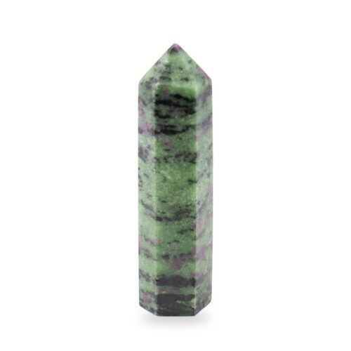Rubín v zoisitu - obelisk - tromlovaný kámen RZ34