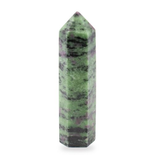 Rubín v zoisitu - obelisk - tromlovaný kámen RZ34