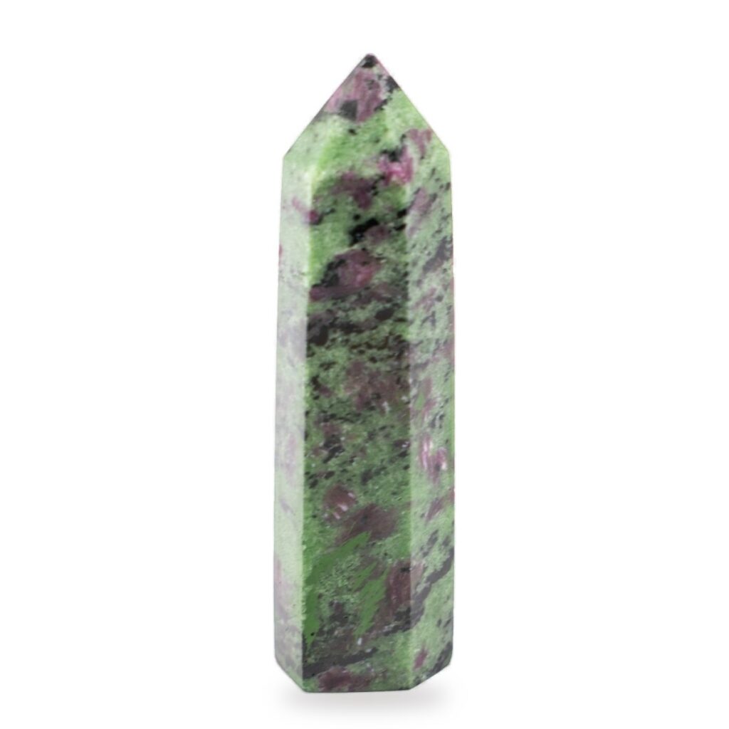 Rubín v zoisitu - obelisk - tromlovaný kámen RZ35