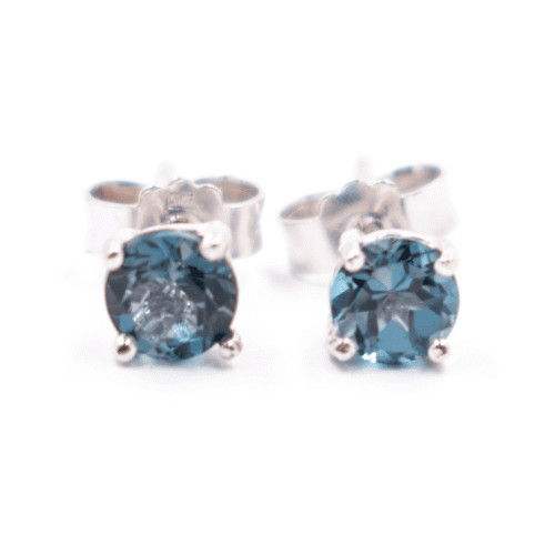 Topaz Londýnská modř (London blue) - stříbrné náušnice GNA21