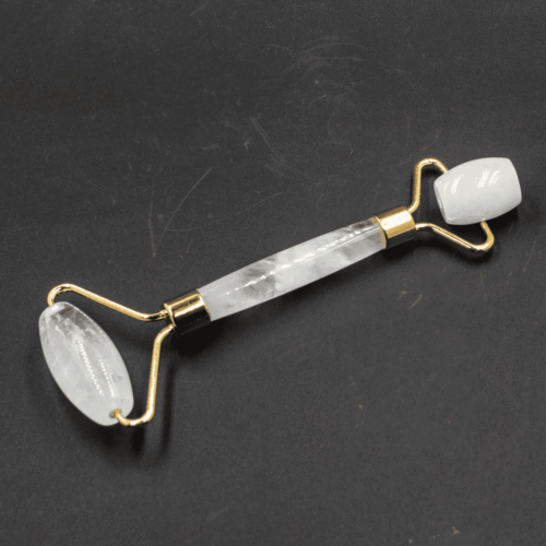 Křišťál - Masážní váleček na obličej (Face roller) - zlatá barva - VADA VAD599