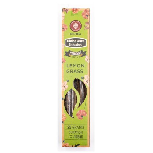 Lemongrass - vonné tyčinky Big Bell Incense - Divine Aura Infusion