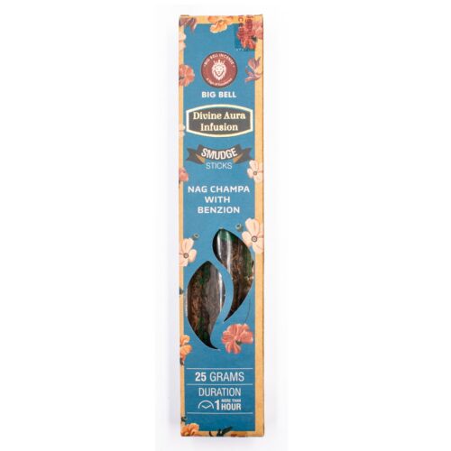 Nag champa a Benzoin - vonné tyčinky Big Bell Incense - Divine Aura Infusion