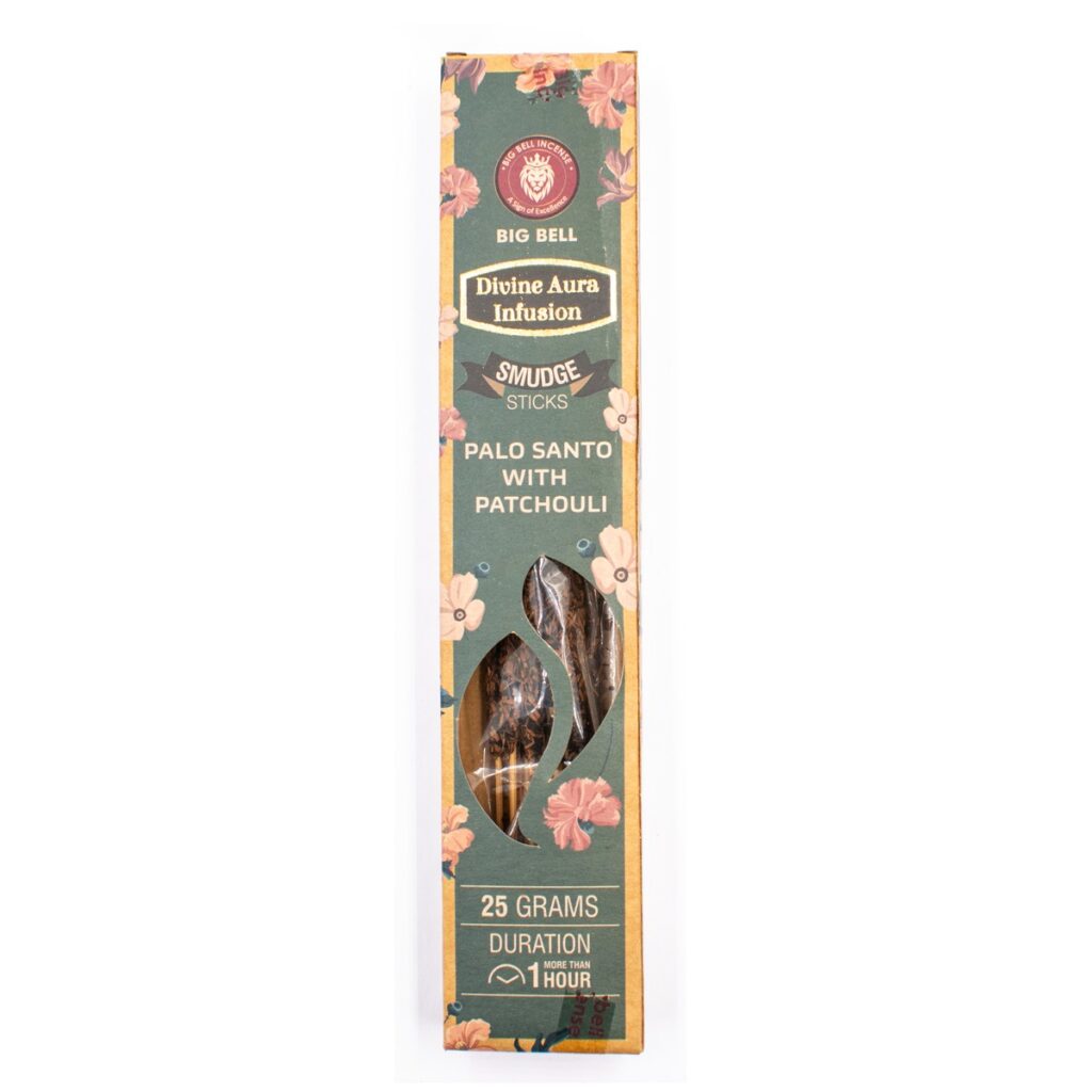 Palo Santo a Pačuli - vonné tyčinky Big Bell Incense - Divine Aura Infusion