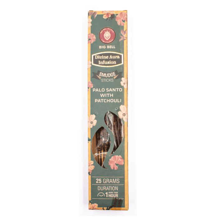Palo Santo a Pačuli - vonné tyčinky Big Bell Incense - Divine Aura Infusion